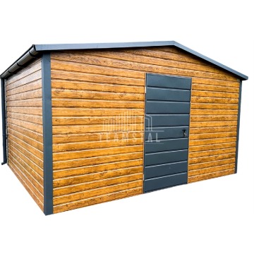 Domek Ogrodowy - Schowek Garaż 4x3 - drzwi - Antracyt + jasny orzech TS530