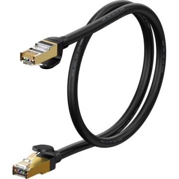Kabel sieciowy Baseus Speed Seven RJ45, 10Gbps, 0,5m, czarny
