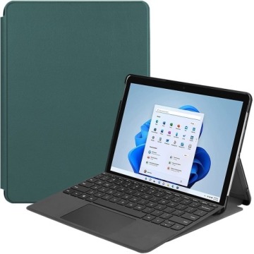 Etui Bizon Case Tab Croc do Microsoft Surface Pro 8, ciemnozielone