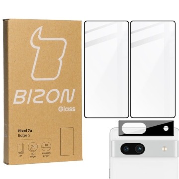 2x Szkło + szybka na aparat BIZON Edge 2 do Pixel 7A