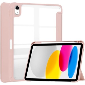 Etui Bizon Case Tab Clear Matt do Apple iPad 10 10.9 2022, różowozłote
