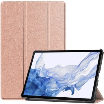 Etui Bizon Case Tab Croc do Galaxy Tab S8 / S7, różowozłote