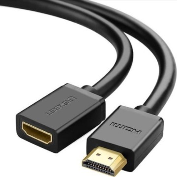 Kabel / przedłużacz HDMI (żeński) - HDMI (męski) Ugreen 4k, 340 Mhz, 10,2 Gbps, audio, ethernet, 0,5