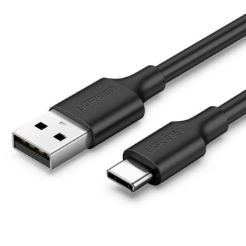 Kabel Ugreen USB-A / USB-C, 2A, 0,5 m, czarny