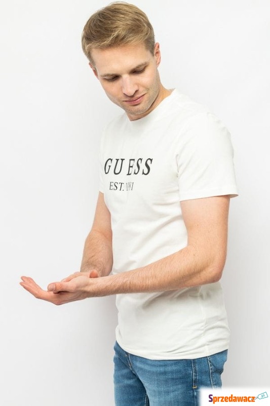
T-shirt męski Guess U3YI00 K6YW0 kremowy
 - Koszulki męskie - Chorzów