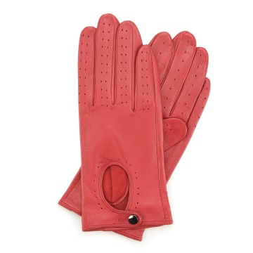 Wittchen - Damskie rękawiczki skórzane samochodowe czerwone