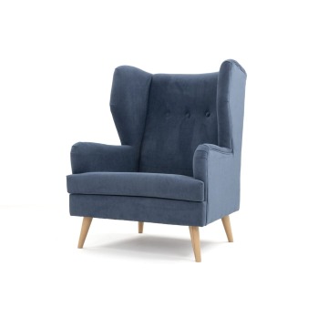 Komfortowy Fotel Tapicerowany Typu Uszak Oxford - Różne Kolory Tkanin
