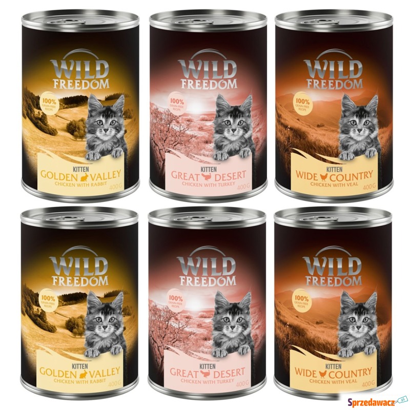 Wild Freedom Kitten, 6 x 400 g - Pakiet mieszany:... - Karmy dla kotów - Kędzierzyn-Koźle