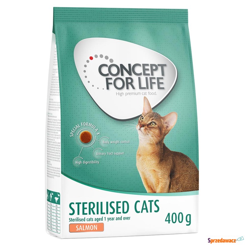 Concept for Life Sterilised Cats, łosoś - 400... - Karmy dla kotów - Nowa Ruda