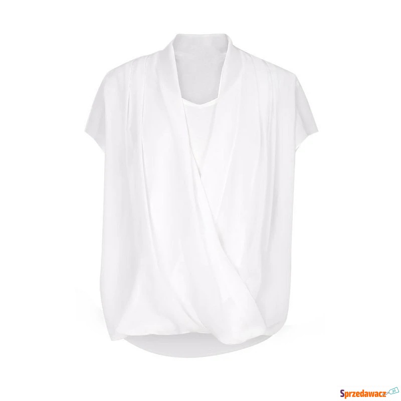 Biała bluzka koszulowa na duży biust Maya - Bluzki, koszule - Bezrzecze