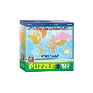  Puzzle 100 el. Smartkids World Map Eurographics