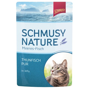 Megapakiet Schmusy Nature Pur w saszetkach, 48 x 100g - Tuńczyk