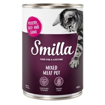 Korzystny pakiet Smilla Mixed Meat Pot, 12 x 400 g - Drób, wołowina i dziczyzna