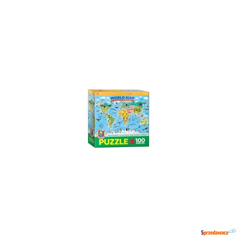  Puzzle 100 el. Smartkids Illustrated Map of the... - Puzzle - Tczew