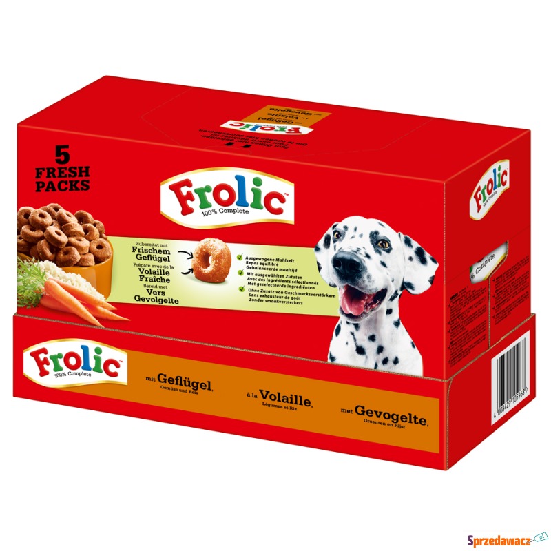 Dwupak Frolic, 2 x 7,5 kg -  Z drobiem, warzywami... - Karmy dla psów - Płock