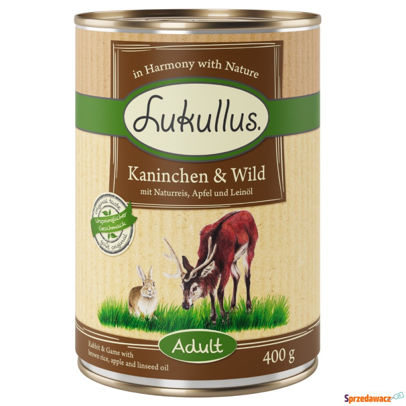 Lukullus Natural, 1 x 400 g - Królik i dziczyzna - Karmy dla psów - Dąbrowa Górnicza