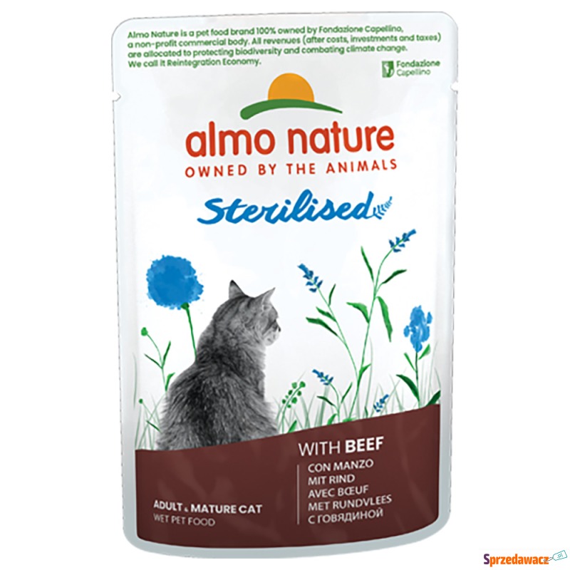 Almo Nature Holistic Sterilised - Z wołowiną (24... - Karmy dla kotów - Kętrzyn