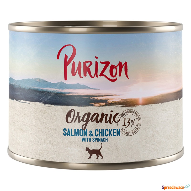 Purizon Organic, 6 x 200 g - Łosoś i kurczak ze... - Karmy dla kotów - Starogard Gdański