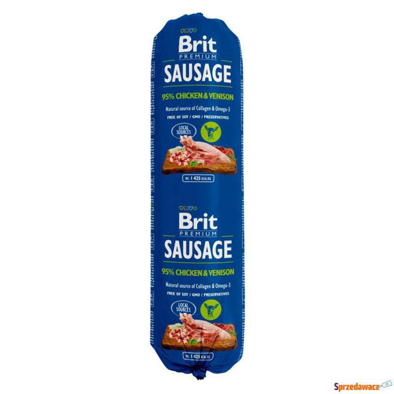 Brit Premium Sausage, 12 x 800 g - Kurczak z... - Karmy dla psów - Leszno