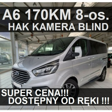 Ford Tourneo Custom - L2 Titanium 170KM A6 Blind Hak hol Kamera Niska Cena  Od ręki 2891zł