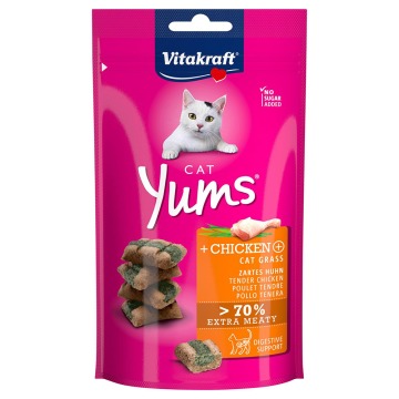 Vitakraft Cat Yums - Kurczak i trawa dla kota, 4 x 40 g