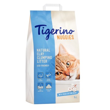 Tigerino Nuggies, żwirek dla kota - zapach kwiatów bawełny - 2 x 14 l