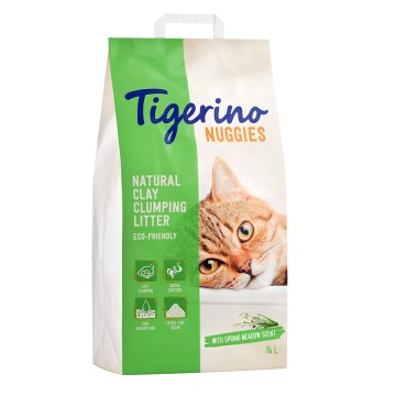 Tigerino Nuggies, żwirek dla kota - zapach wiosennej łąki - 14 l