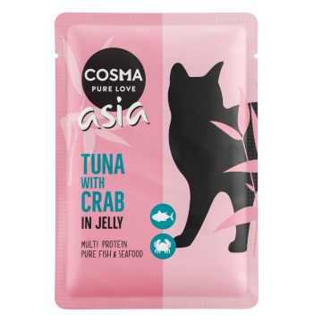 Megapakiet Cosma Asia w galarecie, 24 x 100 g - Tuńczyk z krabami