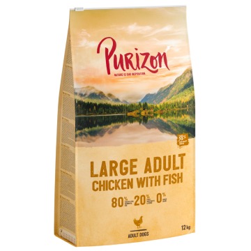 Purizon Large Adult dla psa, kurczak i ryba, bez zbóż - 2 x 12 kg