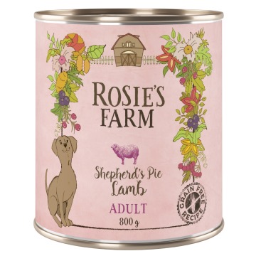 Megapakiet Rosie's Farm Adult, 24 x 800 g  - Jagnięcina