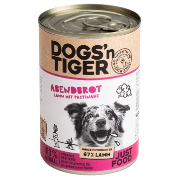 Korzystny pakiet Dogs'n Tiger Adult, 12 x 400 g - Jagnięcina i pasternak
