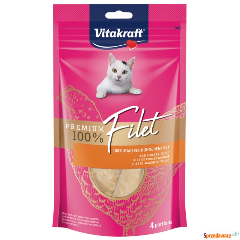 Vitakraft Premium Filet - Kurczak, 2 x 70 g - Przysmaki dla kotów - Ciechanów