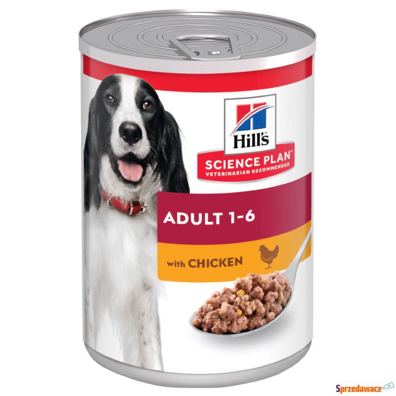 Hill's Science Plan Adult - Kurczak, 6 x 370 g - Karmy dla psów - Krzeszów