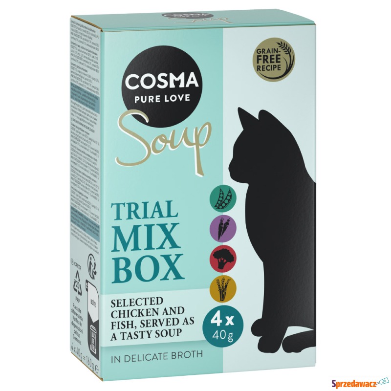 Mieszany pakiet próbny Cosma Soup, 4 x 40 g -... - Karmy dla kotów - Skarżysko-Kamienna