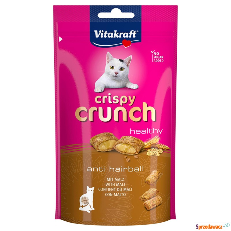 Vitakraft Crispy Crunch, ze słodem - 2 x 60 g - Przysmaki dla kotów - Piaseczno