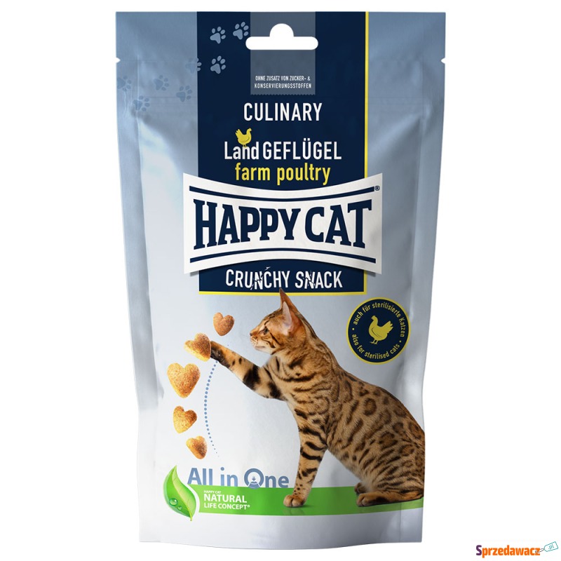 Happy Cat Culinary Crunchy Snack, drób - 70 g - Przysmaki dla kotów - Bytom