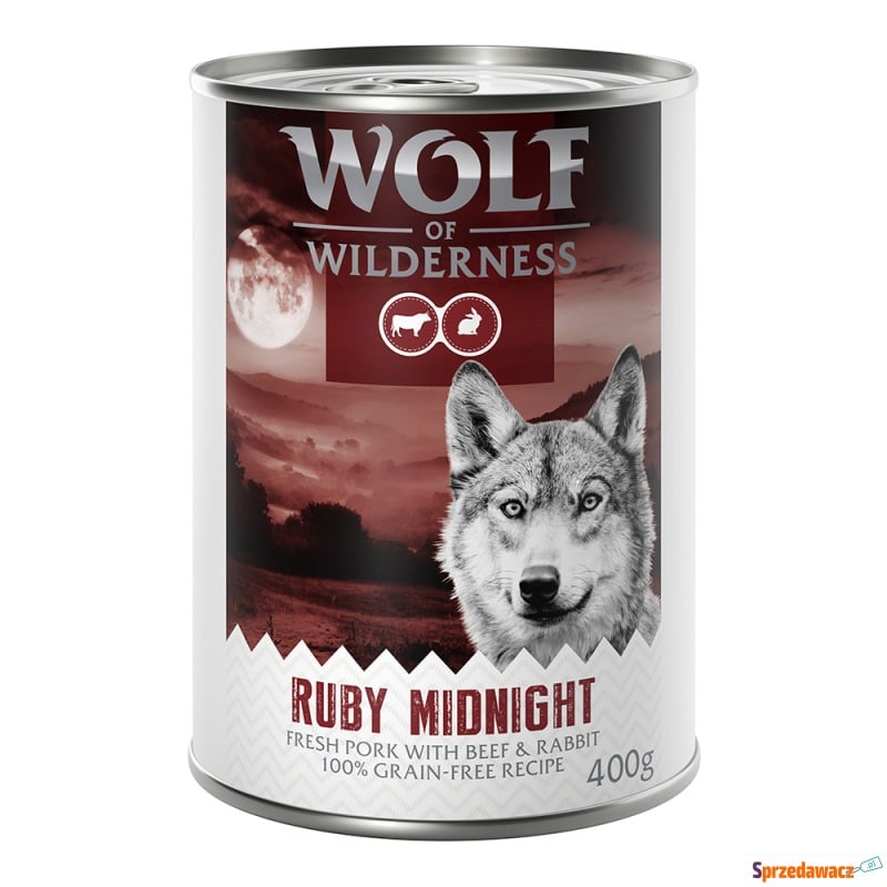 Wolf of Wilderness "Red Meat", 6 x 400 g - Ruby... - Karmy dla psów - Szczecin