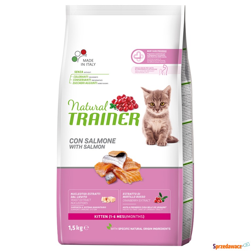 Natural Trainer Kitten, łosoś - 1,5 kg - Karmy dla kotów - Legnica