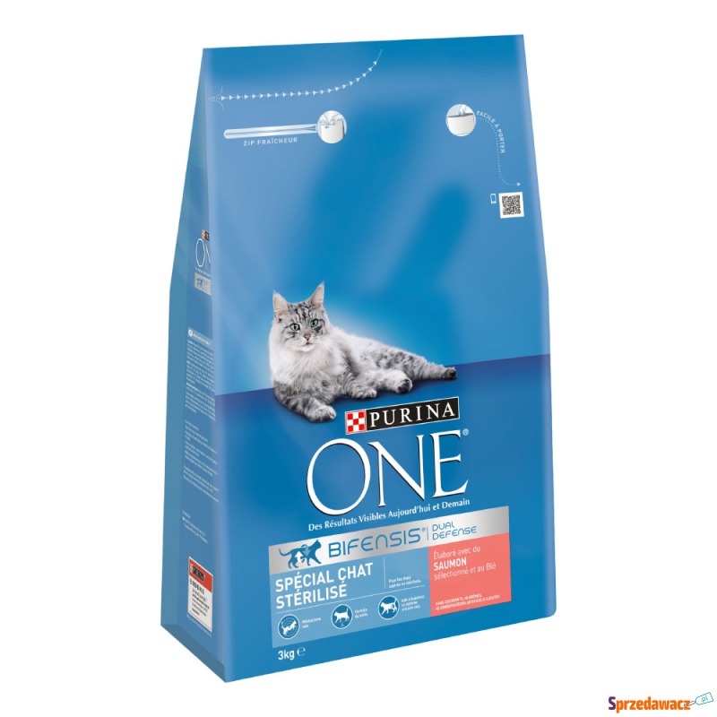 PURINA ONE Sterilized, łosoś - 3 kg - Karmy dla kotów - Zielona Góra