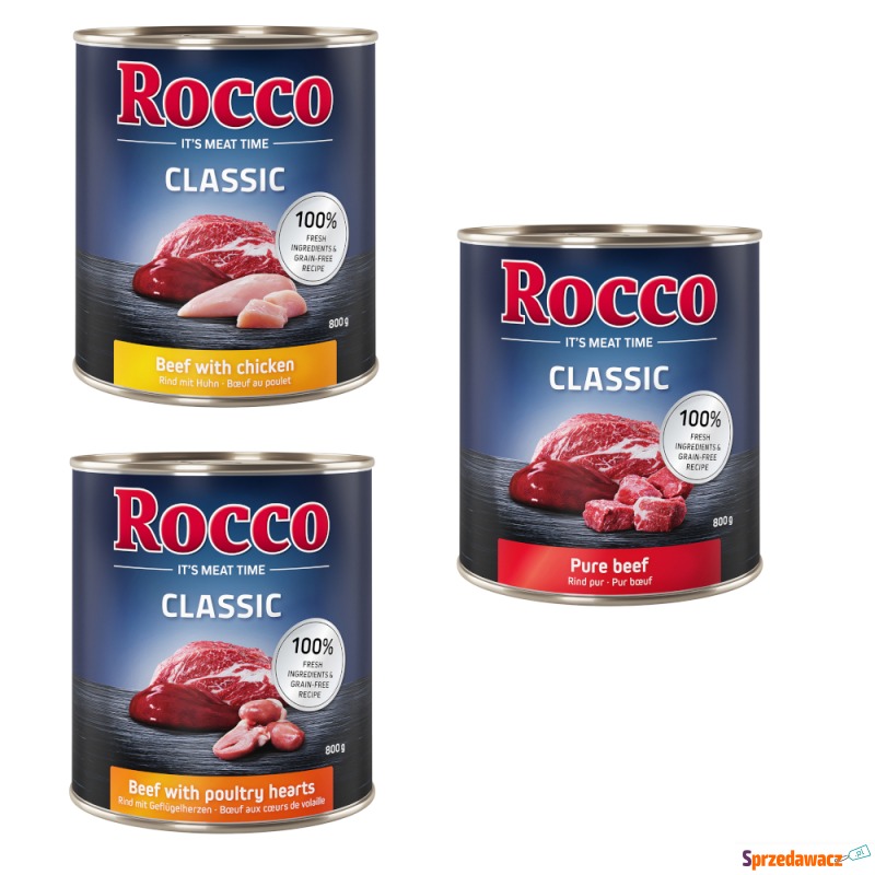 Mieszany pakiet próbny Rocco Classic, 6 x 800... - Karmy dla psów - Szczecinek