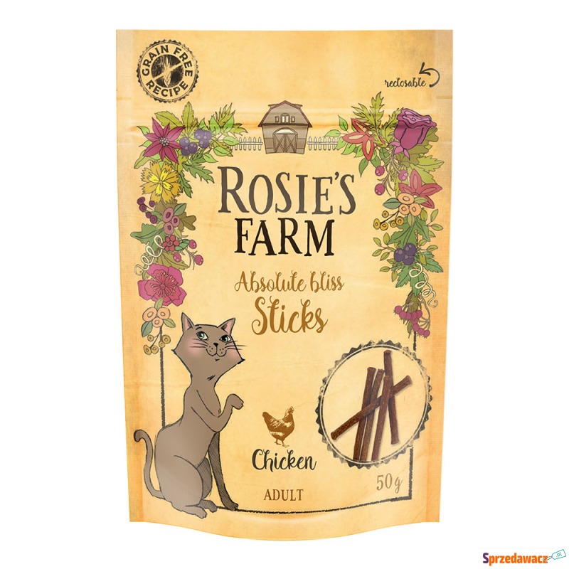 Rosie's Farm Snack "Sticks", kurczak - 3 x 50... - Przysmaki dla kotów - Konin