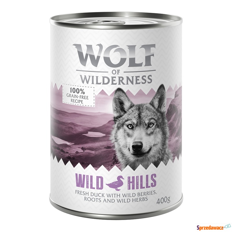 Wolf of Wilderness Adult, 6 x 400 g - Wild Hills,... - Karmy dla psów - Głogów