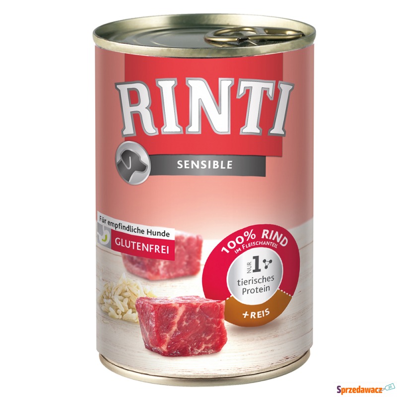 RINTI Sensible, 6 x 400 g - Wołowina z ryżem - Karmy dla psów - Wejherowo