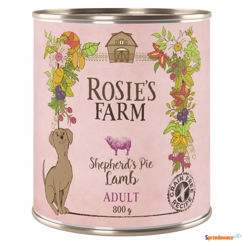 Pakiet Rosie's Farm Adult, 12 x 800 g  - Jagnięcina - Karmy dla psów - Kutno