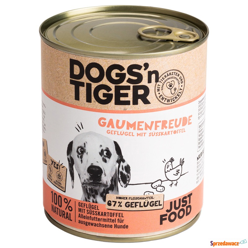 Dogs'n Tiger Adult, 6 x 800 g - Drób i bataty - Karmy dla psów - Jelenia Góra