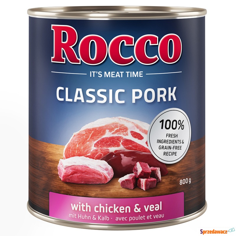 Korzystny pakiet Rocco Classic Pork, 12 x 800... - Karmy dla psów - Poznań