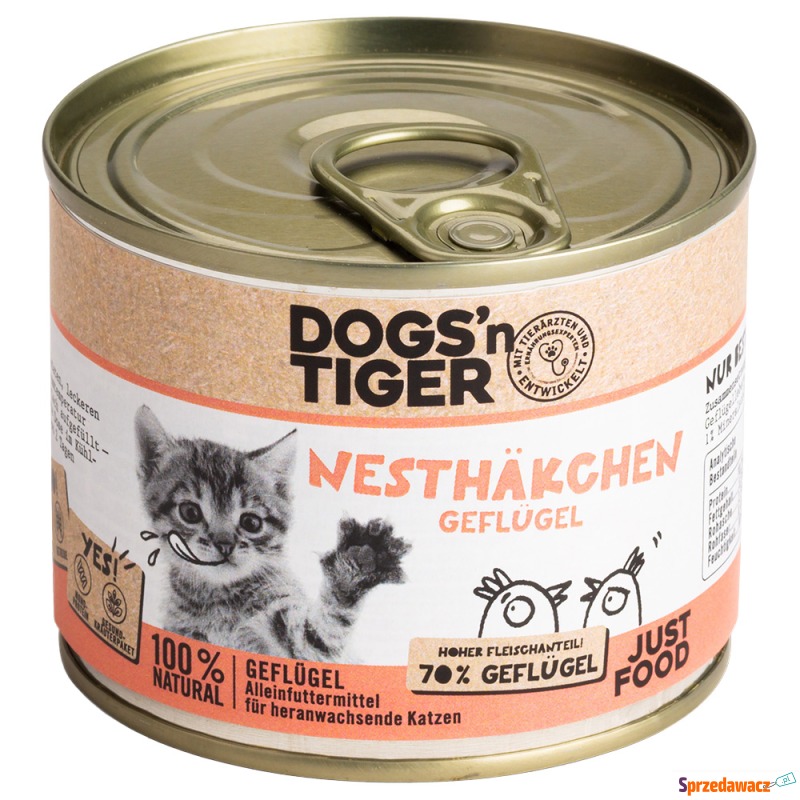 Dogs'n Tiger Junior Cat, 6 x 200 g - Drób - Karmy dla kotów - Kalisz