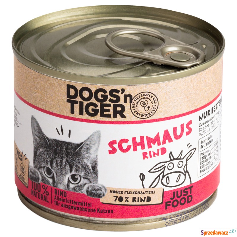 Dogs'n Tiger Adult Cat, 6 x 200 g - Wołowina - Karmy dla kotów - Tychy