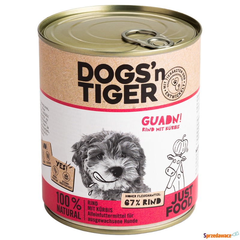 Dogs'n Tiger Adult, 6 x 800 g - Wołowina i dynia - Karmy dla psów - Radomsko