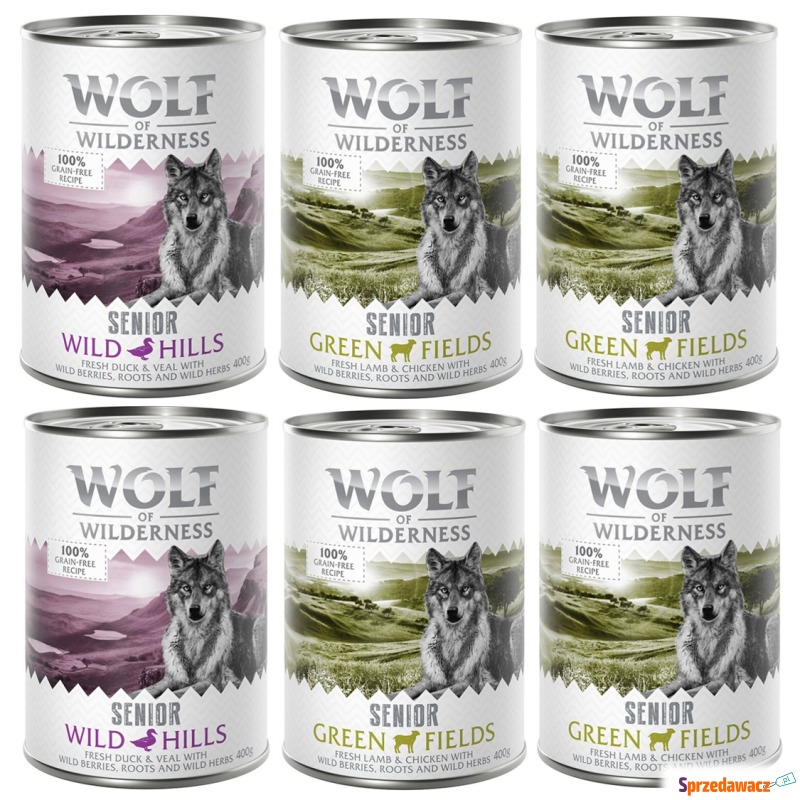 Pakiet mieszany Wolf of Wilderness SENIOR - 6... - Karmy dla psów - Olsztyn